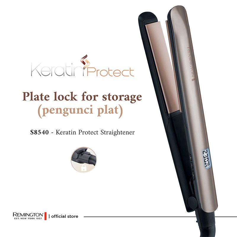 Remington Catokan Rambut Straightener Ceramic Merah Muda - S8540